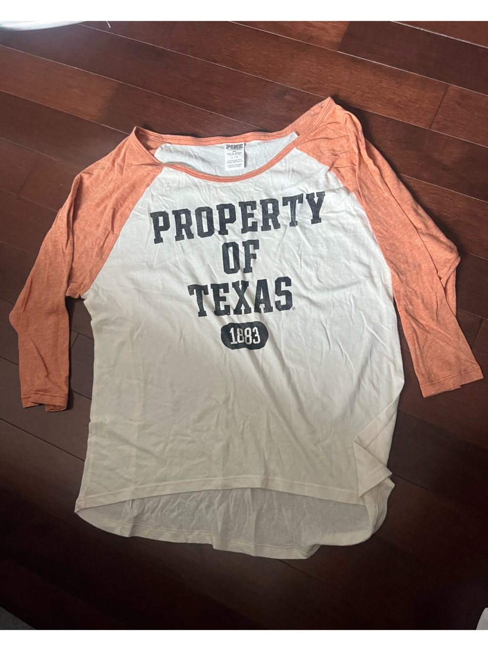 Property of Texas Baseball Tee - VS Pink. University of Texas Merch